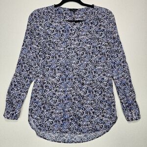 RW&CO. Quarter Button Down Blouse Multi Color Size XS